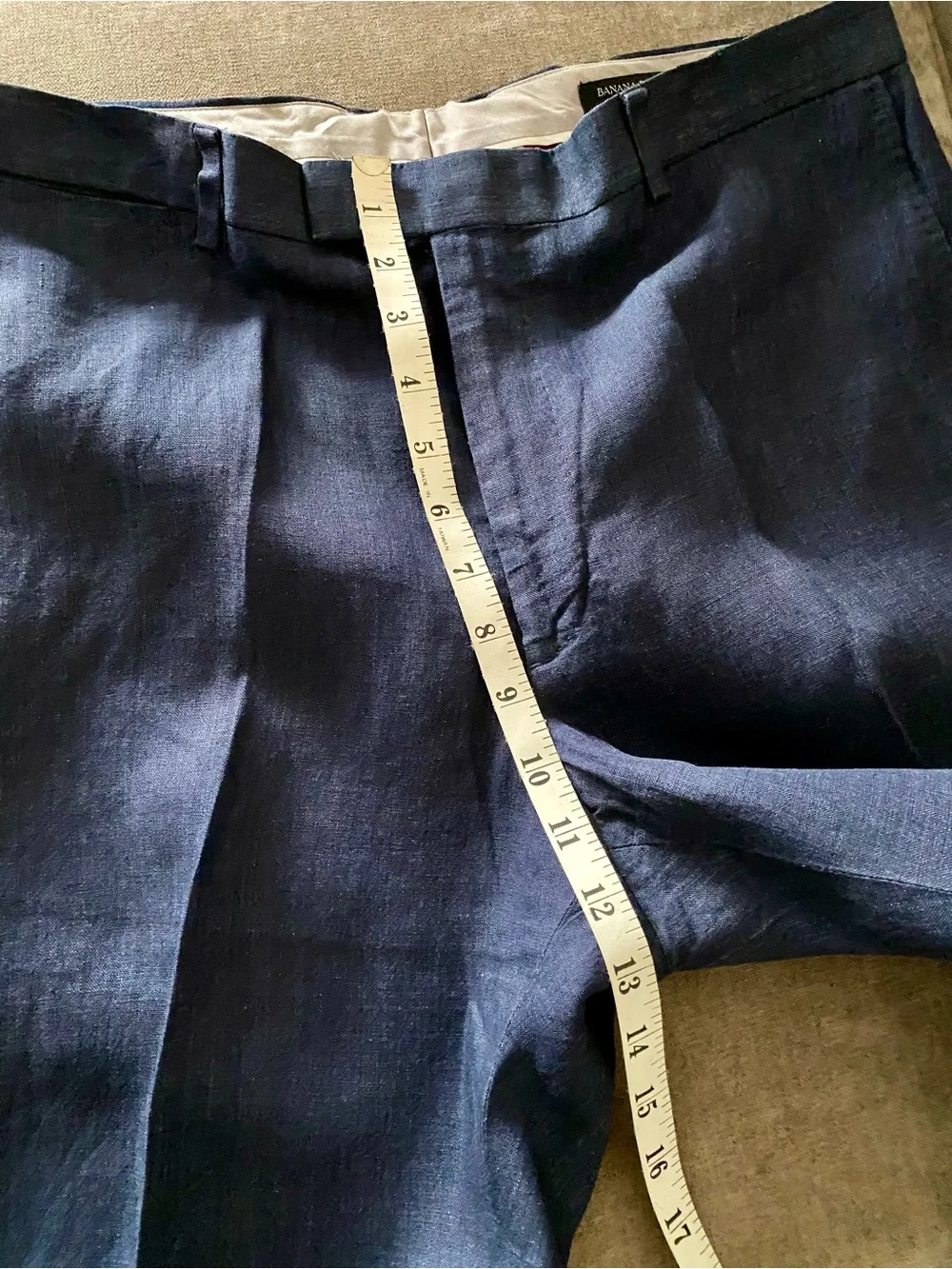 BANANA REPUBLIC  Men’s Linen Dress Pants 36x34  Blue Slim Fit.